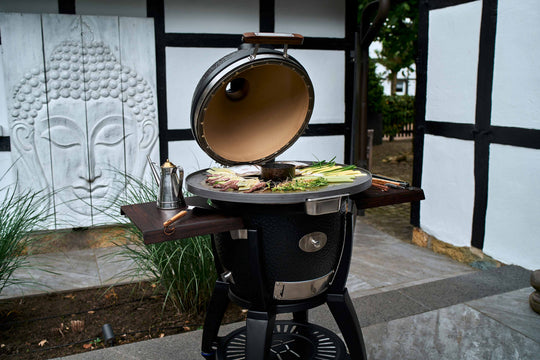 Kamado "Avantgard", Keramikgrill, B 135 cm x H 129 cm, 165 kg, 52 cm Grillrost, inkl. Fahrgestell & Seitentische
