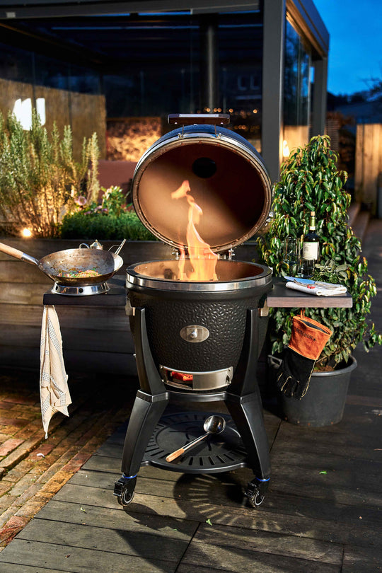 Kamado "Avantgard", Keramikgrill, B 135 cm x H 129 cm, 165 kg, 52 cm Grillrost, inkl. Fahrgestell & Seitentische