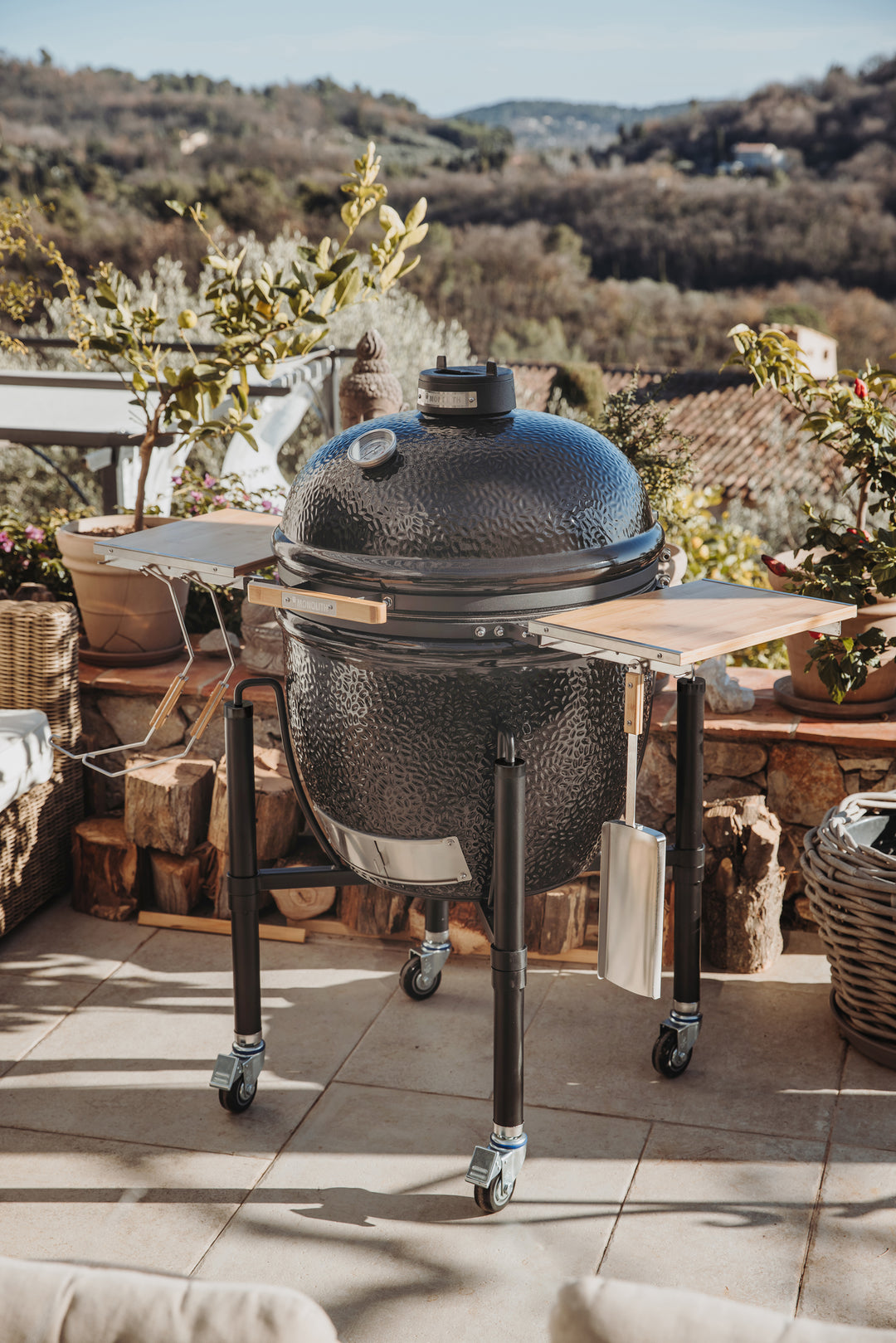 Kamado "Le Chef", Keramikgrill, B 72 cm x H 85 cm, 140 kg, 52 cm Grillrost